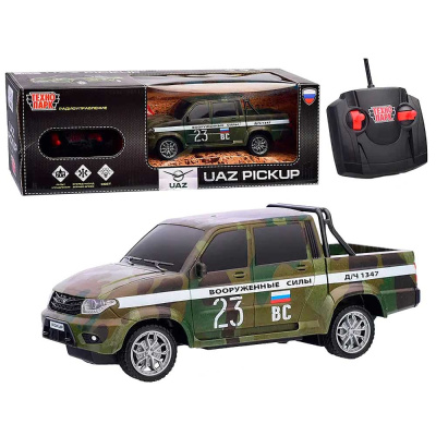 Машинка на радиоуправлении UAZ Pickup Технопарк PICKUP-20L-MIL-GN